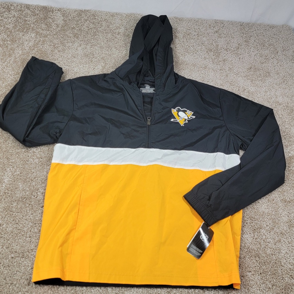 Mens Pittsburgh‎ Penguins NHL Hockey Pullover Anorak Jacket M